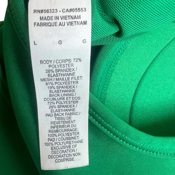 Nike Swoosh Medium Support Sports Bra Green Size Large Padded EUC - Picture 4 of 5